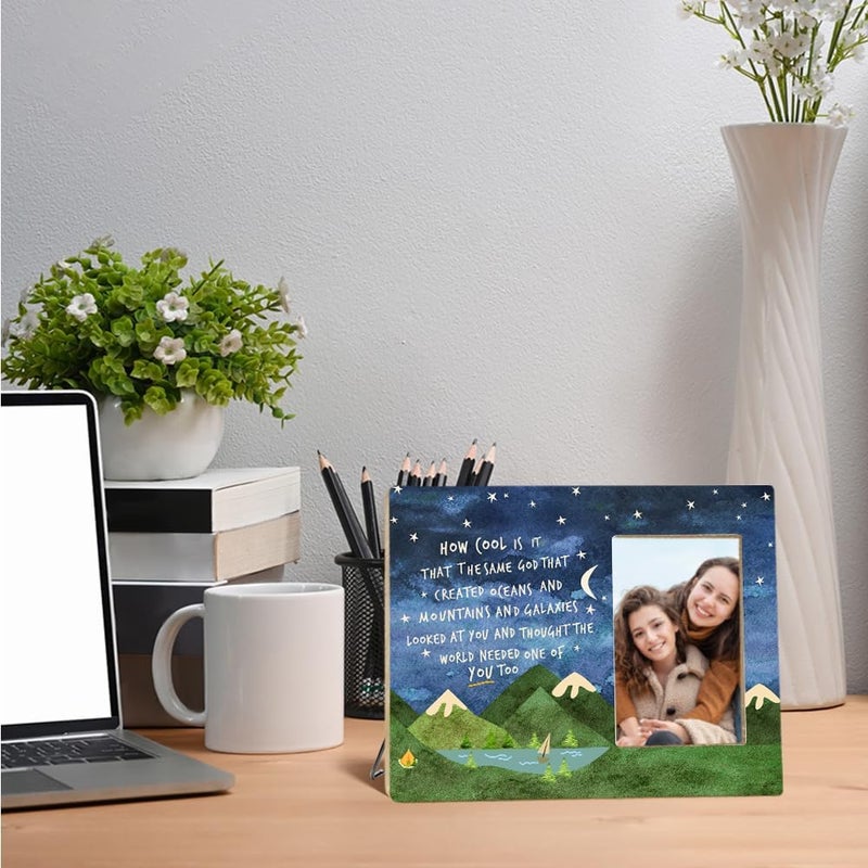 OTINGQD Inspirational Gifts Picture Frames,Christian Gift for Kids,Motivational Gifts for Teens,Encouragement Gift for Friends,Same God Creation Photo Frame - Image 5